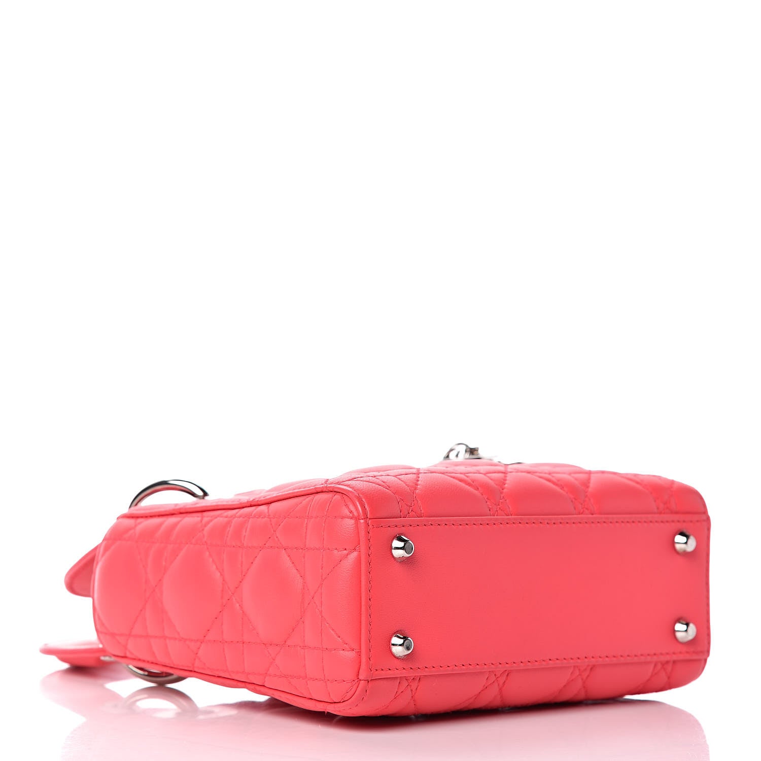 Christian Dior Lambskin Cannage Mini Lady Dior Fuchsia 4 of 15