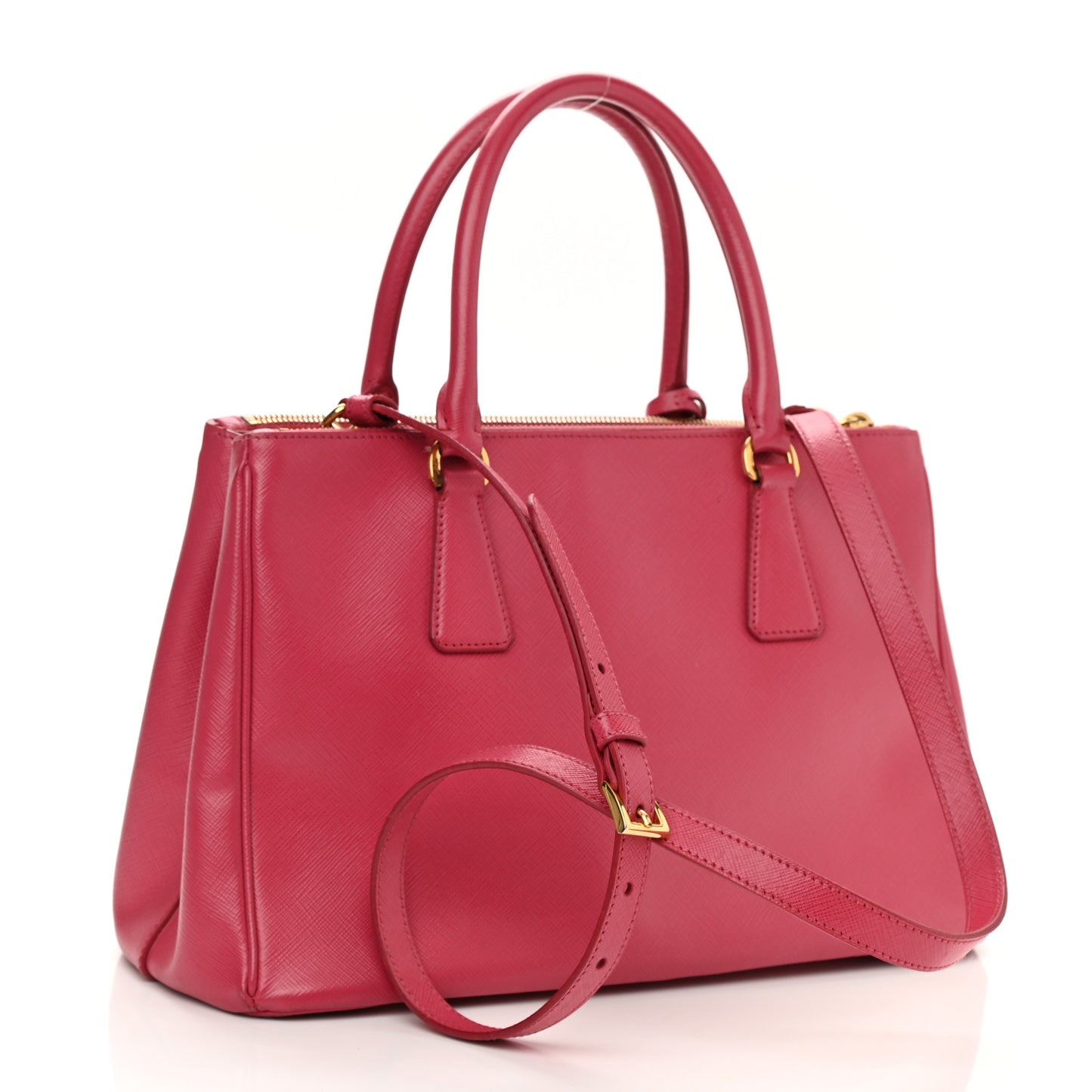 Saffiano Medium Galleria Double Zip Tote Peonia