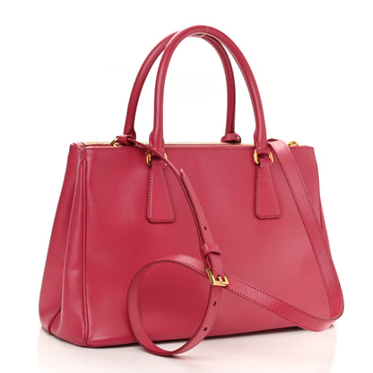 Prada Saffiano Medium Galleria Double Zip Tote Peonia 2 of 12