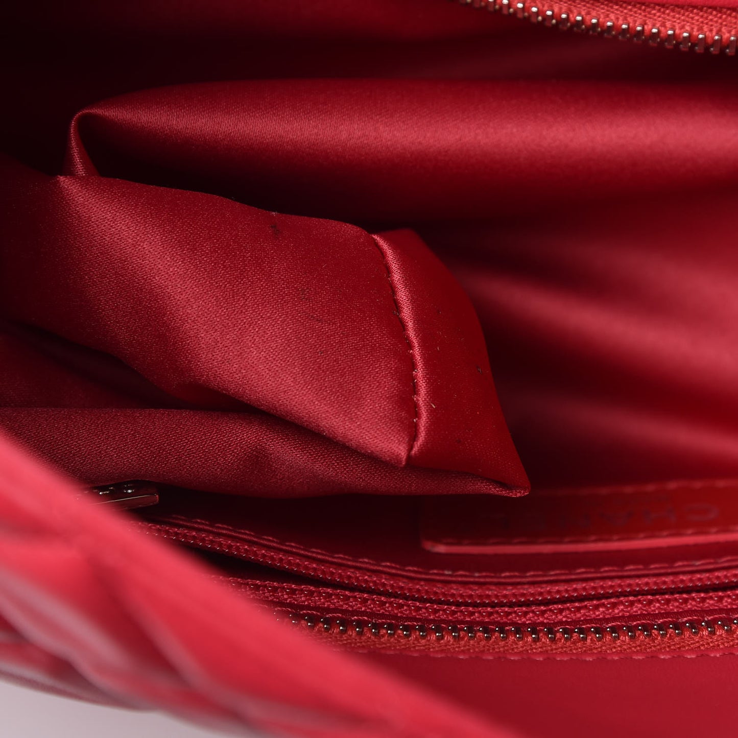 Lambskin Quilted Accordion Shopping Tote Dark Pink