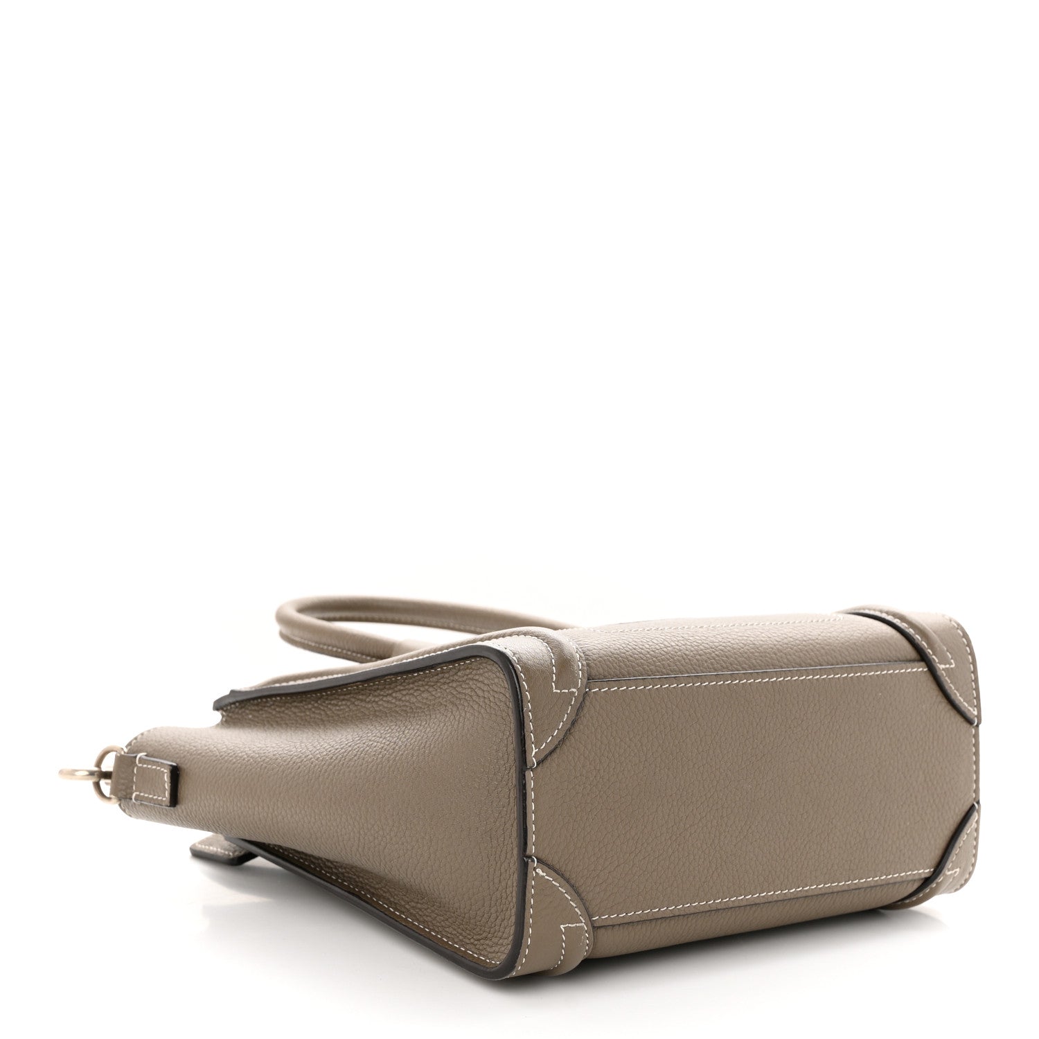 Celine Drummed Calfskin Nano Luggage Souris 4 of 13