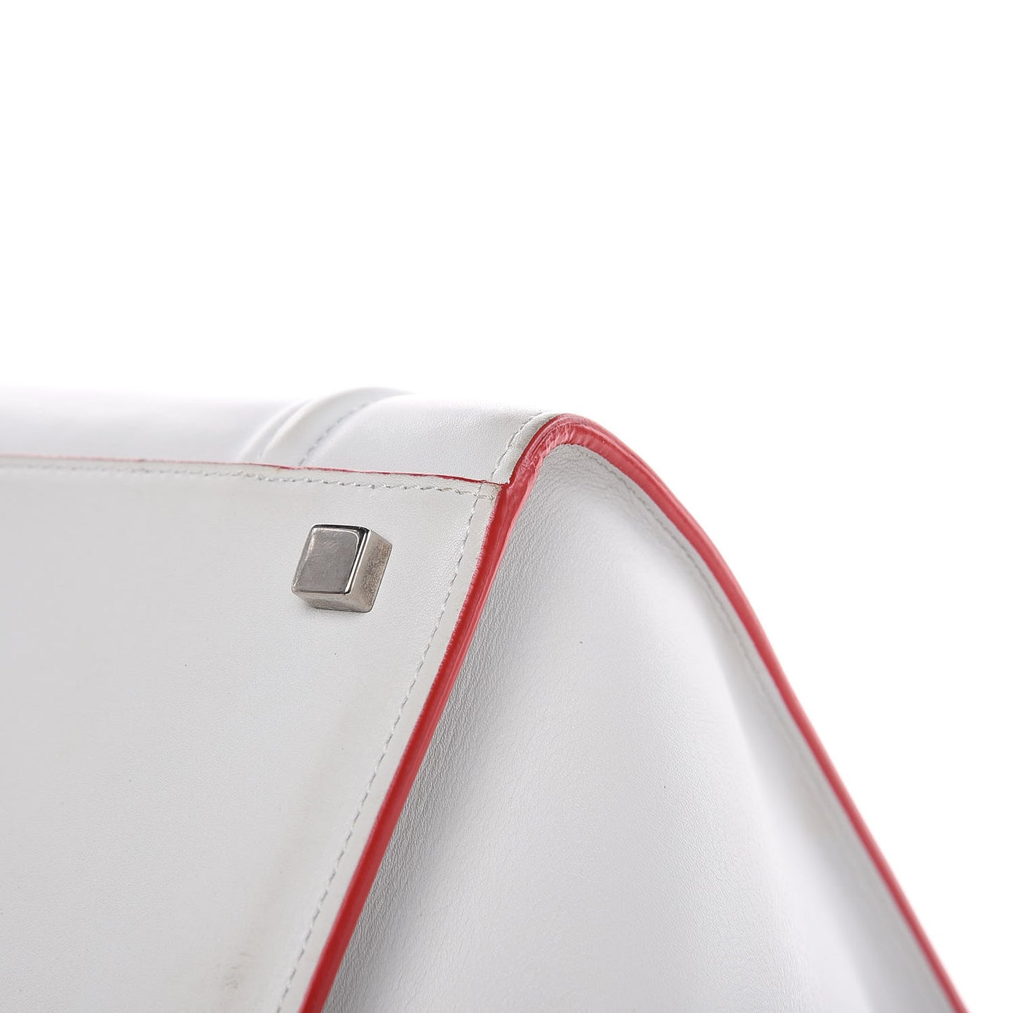 Smooth Calfskin Medium Phantom Luggage White