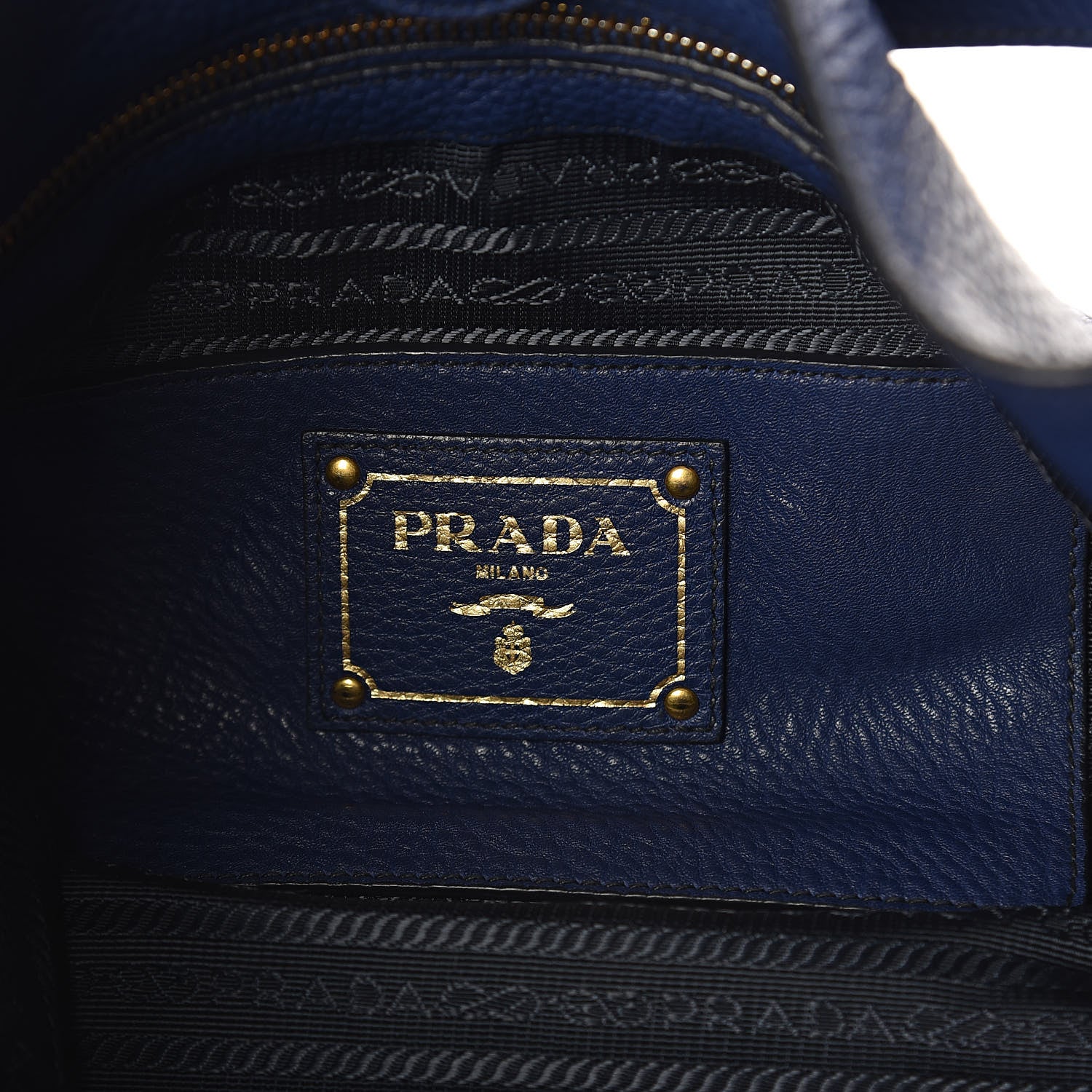 Prada Vitello Daino Shoulder Bag Inchiostro 6 of 10