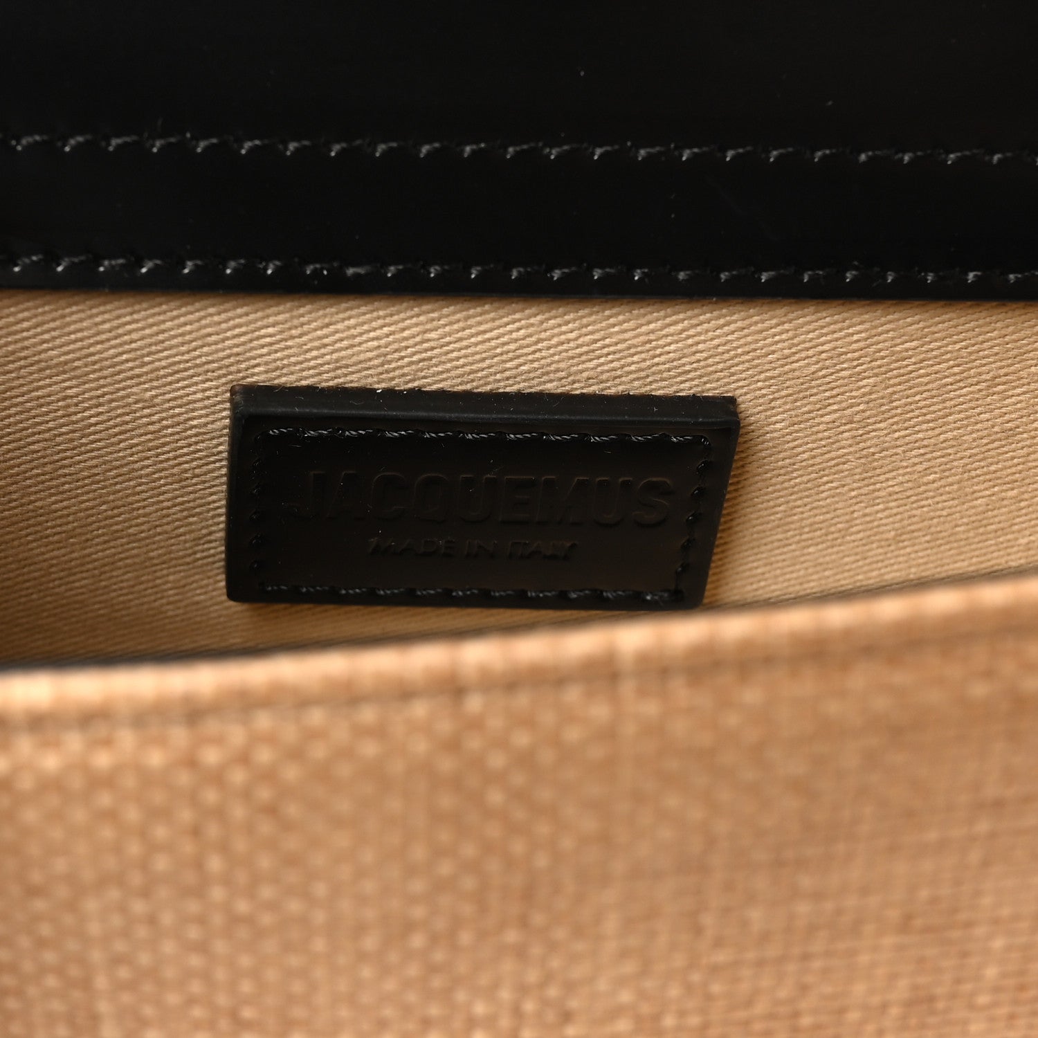 Jacquemus Raffia Smooth Calfskin Le Bambino Ivory Black 6 of 9