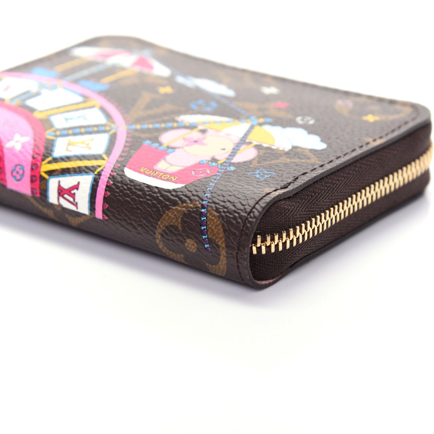 Monogram 2020 Christmas Animation Big Wheel Zippy Coin Purse Rose Ballerine
