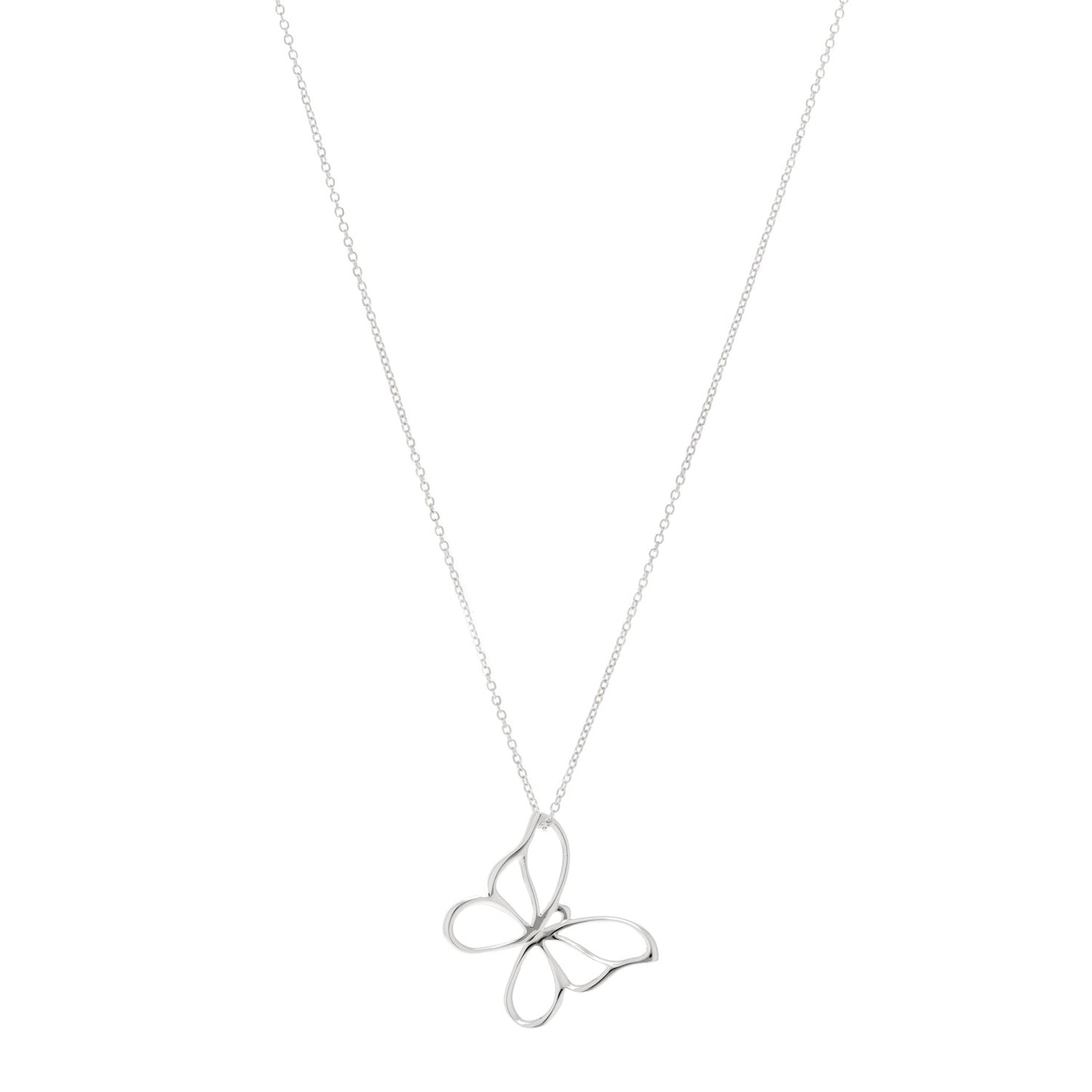 Sterling Silver Butterfly Pendant Necklace