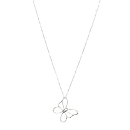 Tiffany Sterling Silver Butterfly Pendant Necklace 1 of 6