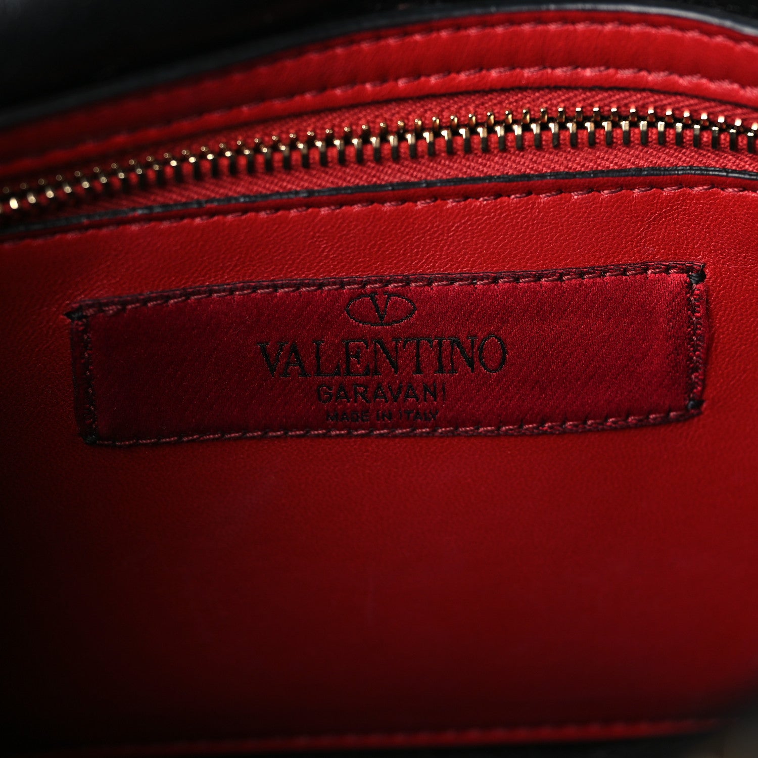 Valentino Garavani Lambskin VLTN Print Medium Rockstud Spike Shoulder Bag Black 6 of 9