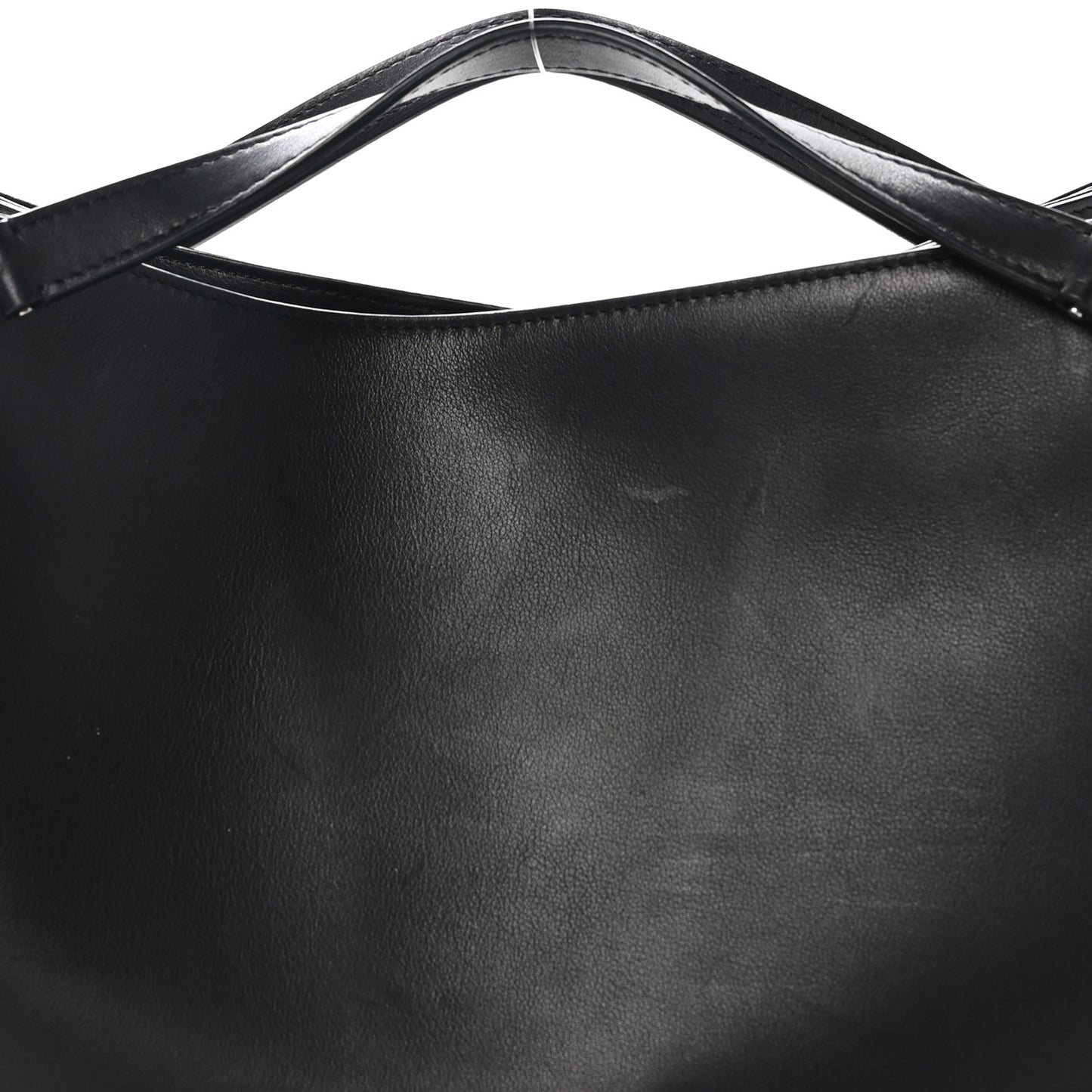 Polished Saddle Calfskin Small Alexia Bag Black
