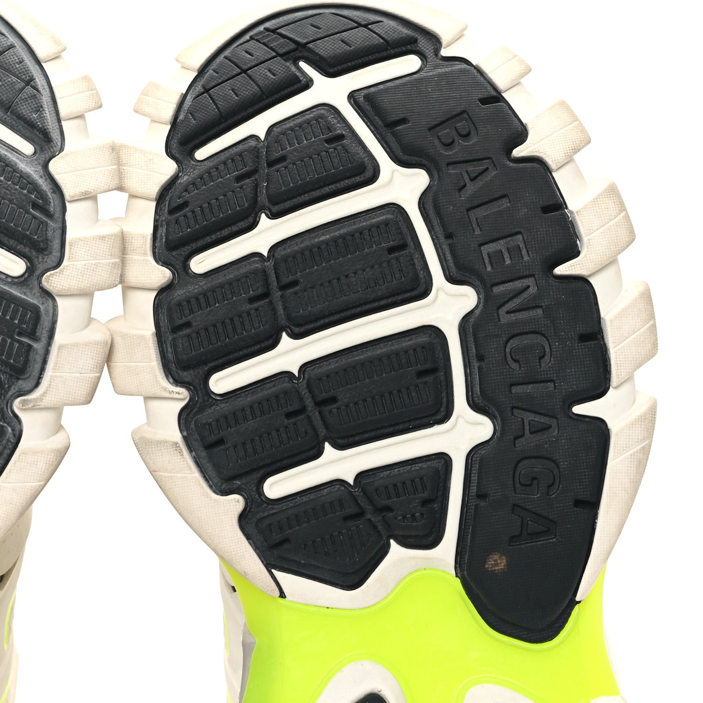 Mesh Worn Out Mens Track Sneakers 39 White Fluo Yellow