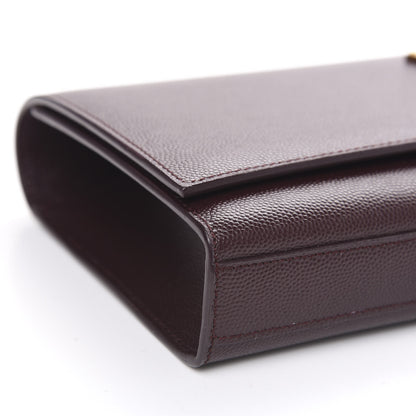 Saint Laurent Grain De Poudre Classic Monogram Cassandre Clutch Amaranto 8 of 9
