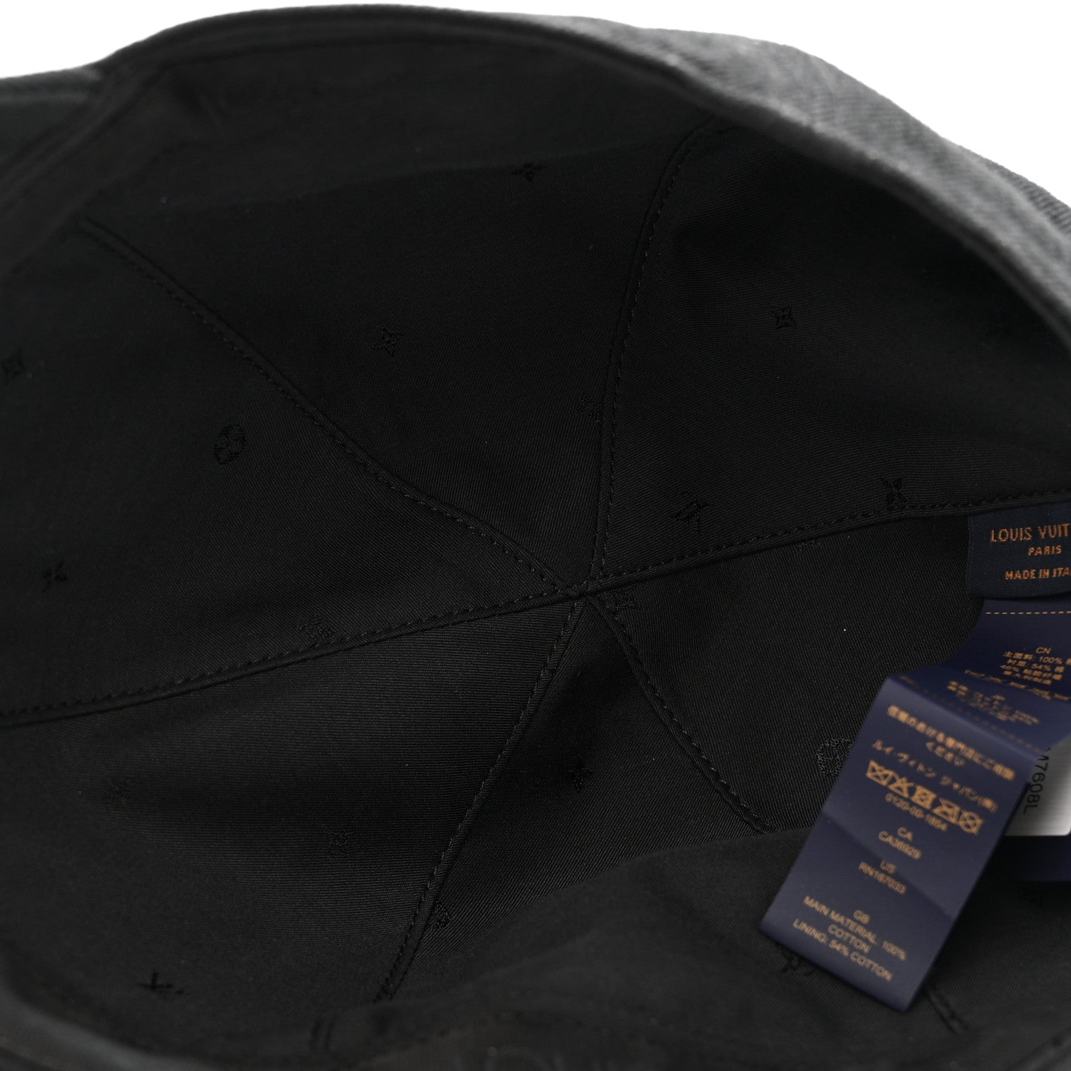 Louis Vuitton Cotton Monogram Embroidered LV Smash Cap L Black 7 of 11