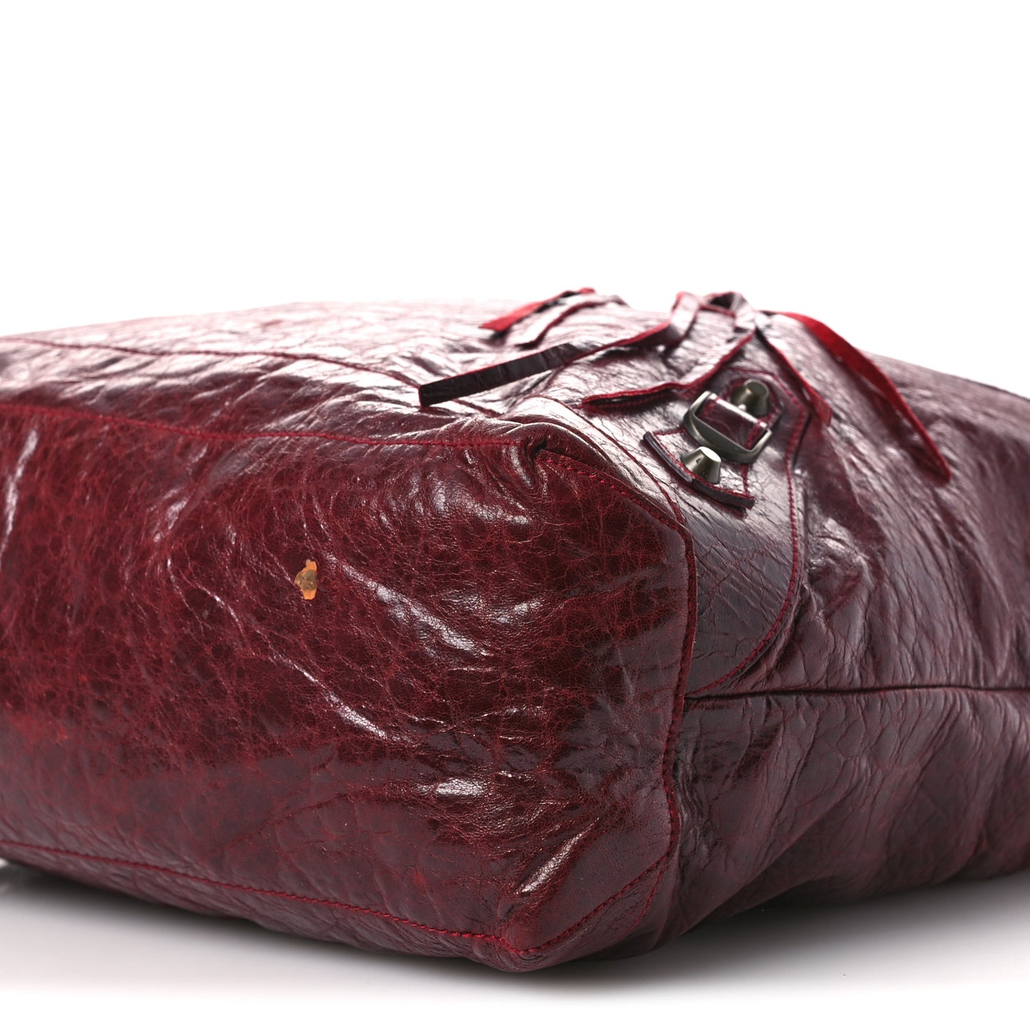 Agneau Classic Hardware Day Hobo Rouge Grenat