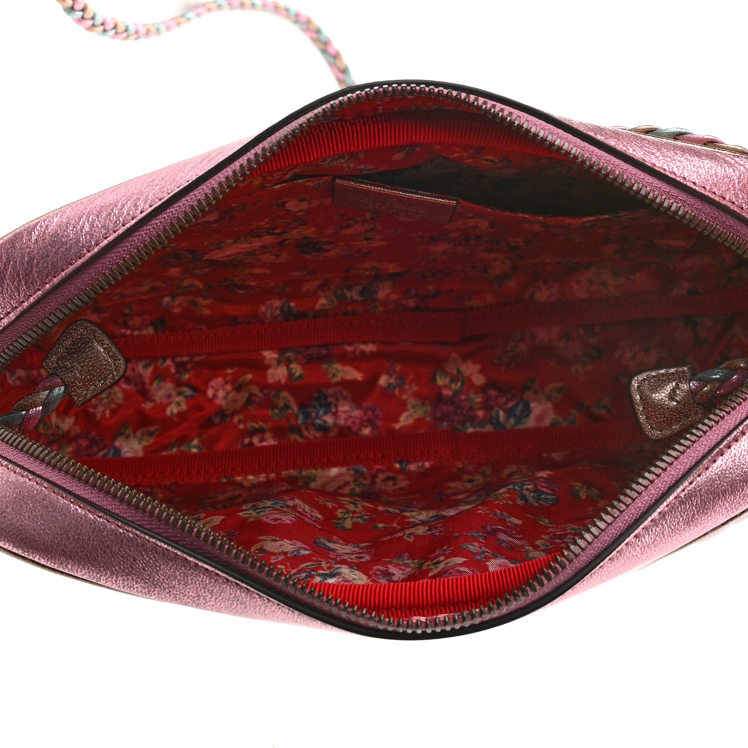 Gucci Laminated Nappa Trapuntata Small Zumi Shoulder Bag Rosa Lago Rame 5 of 10