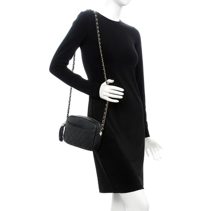 Chanel Caviar Quilted Coco Tassel Camera Case Black 2 of 8