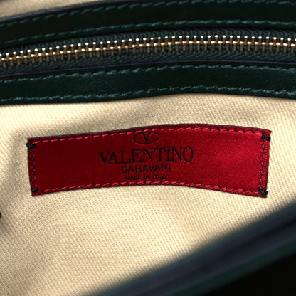 Valentino Garavani Vitello Rockstud Shoulder Flap Bag Green 8 of 11