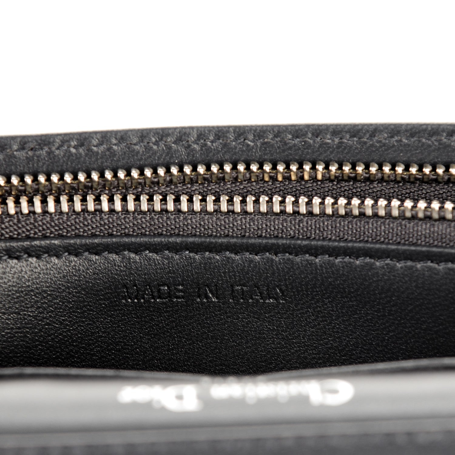 Christian Dior Patent Micro-Cannage Diorama Wallet on Chain Pouch White 7 of 8
