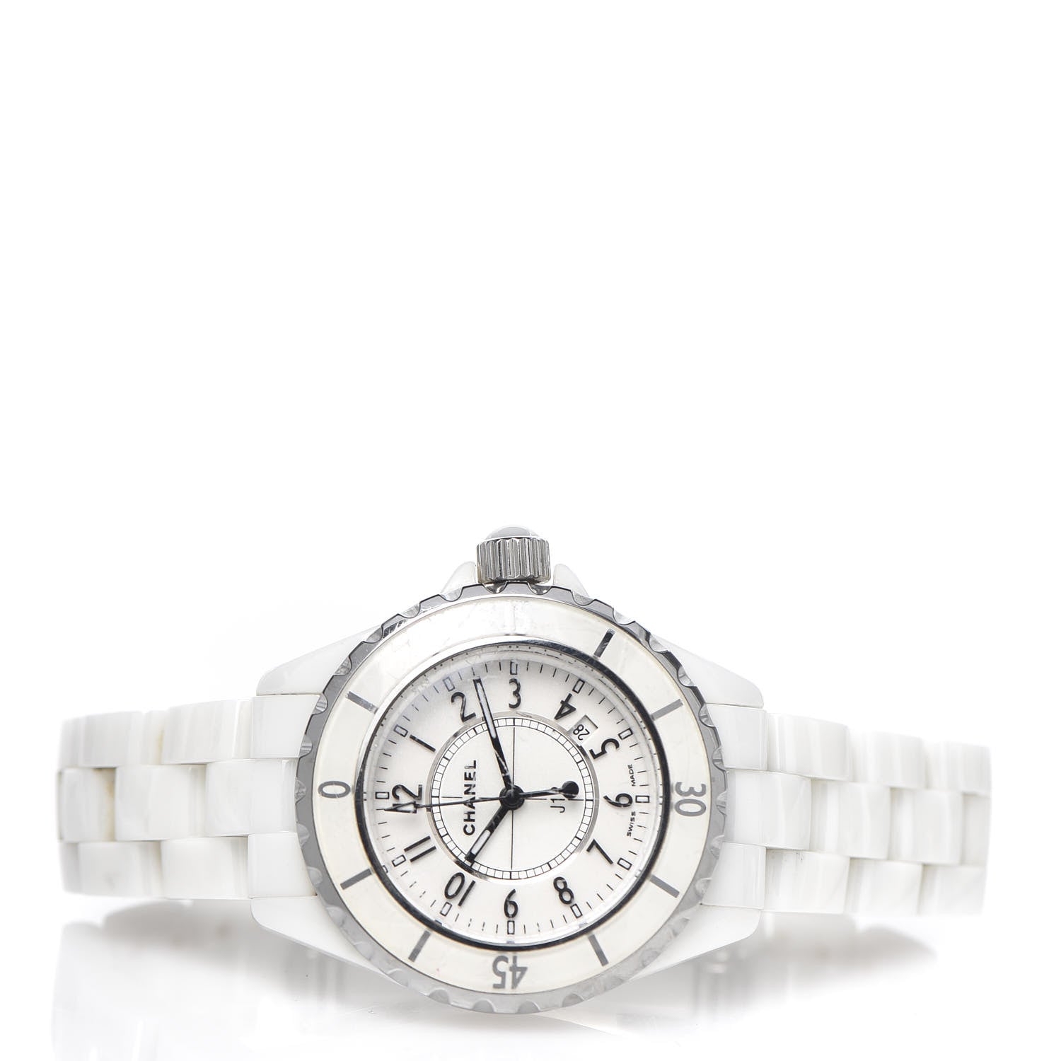 Chanel Stainless Steel Ceramic 33mm J12 Quartz Watch White 3 of 7