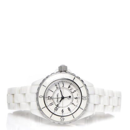 Chanel Stainless Steel Ceramic 33mm J12 Quartz Watch White 3 of 7