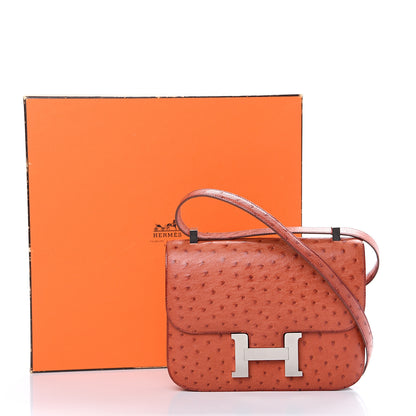 Hermes Ostrich Constance 23 Brique 23 of 23