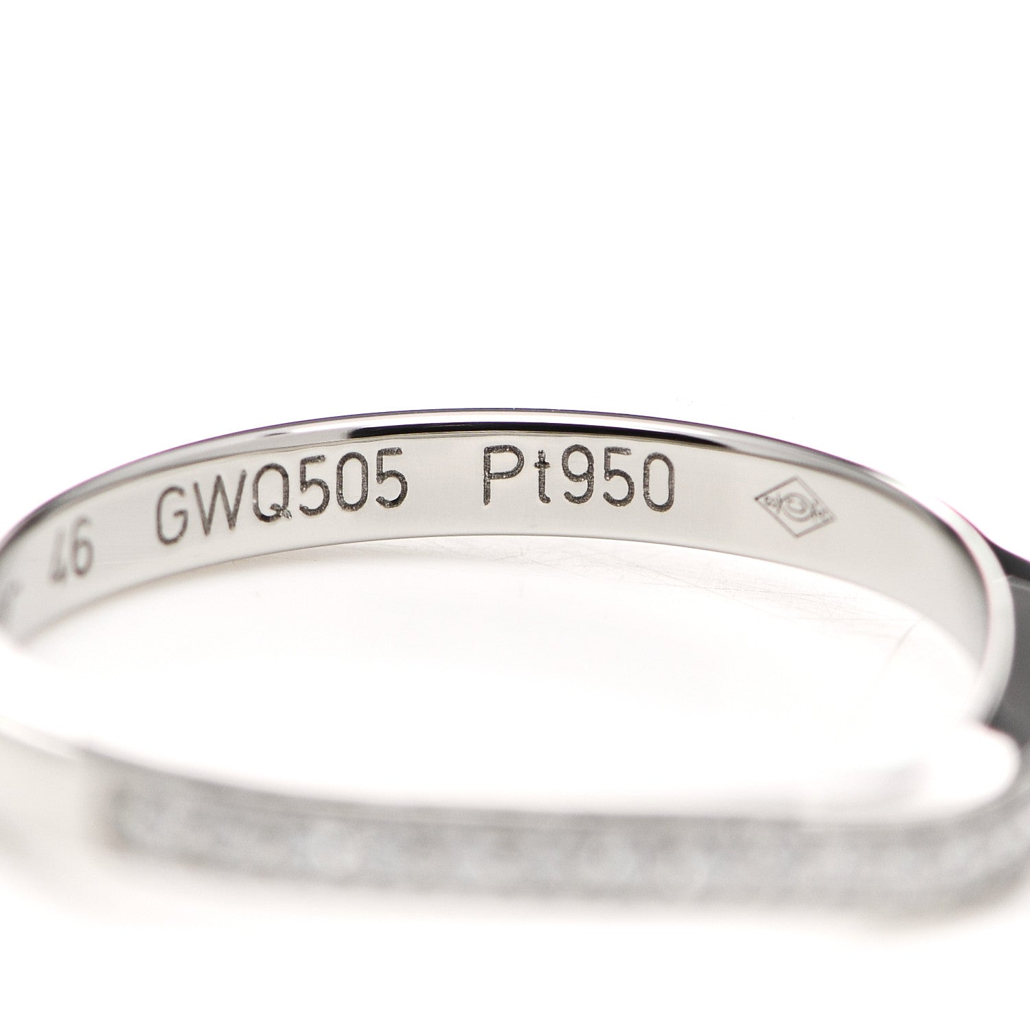 Cartier Platinum Diamond Ballerine Wedding Band Ring 46 3.75 5 of 6