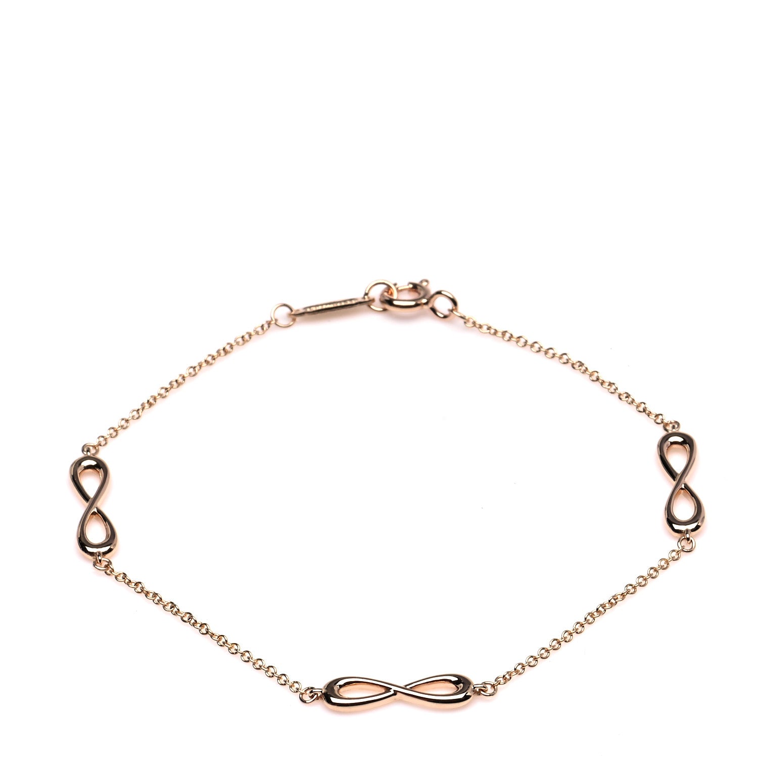 Tiffany 18K Rose Gold Infinity Endless Bracelet 1 of 6