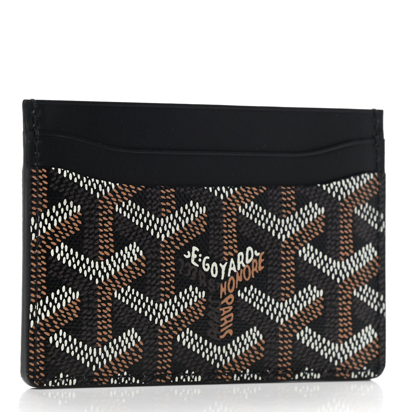 Goyardine Saint Sulpice Card Holder Black