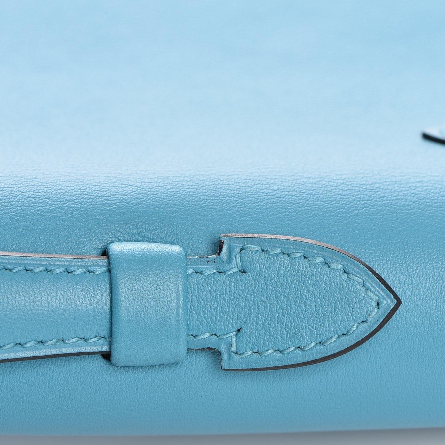 Hermes Swift Kelly Cut Clutch Pochette Turquiose 14 of 17