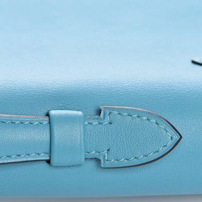 Hermes Swift Kelly Cut Clutch Pochette Turquiose 14 of 17