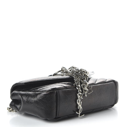 Saint Laurent Calfskin Matelasse Monogram Classic Baby Punk Chain Bag Black 4 of 12