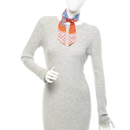 Hermes Silk Brides de Gala Love Twilly Orange Gris Bleuete Saumon 2 of 4