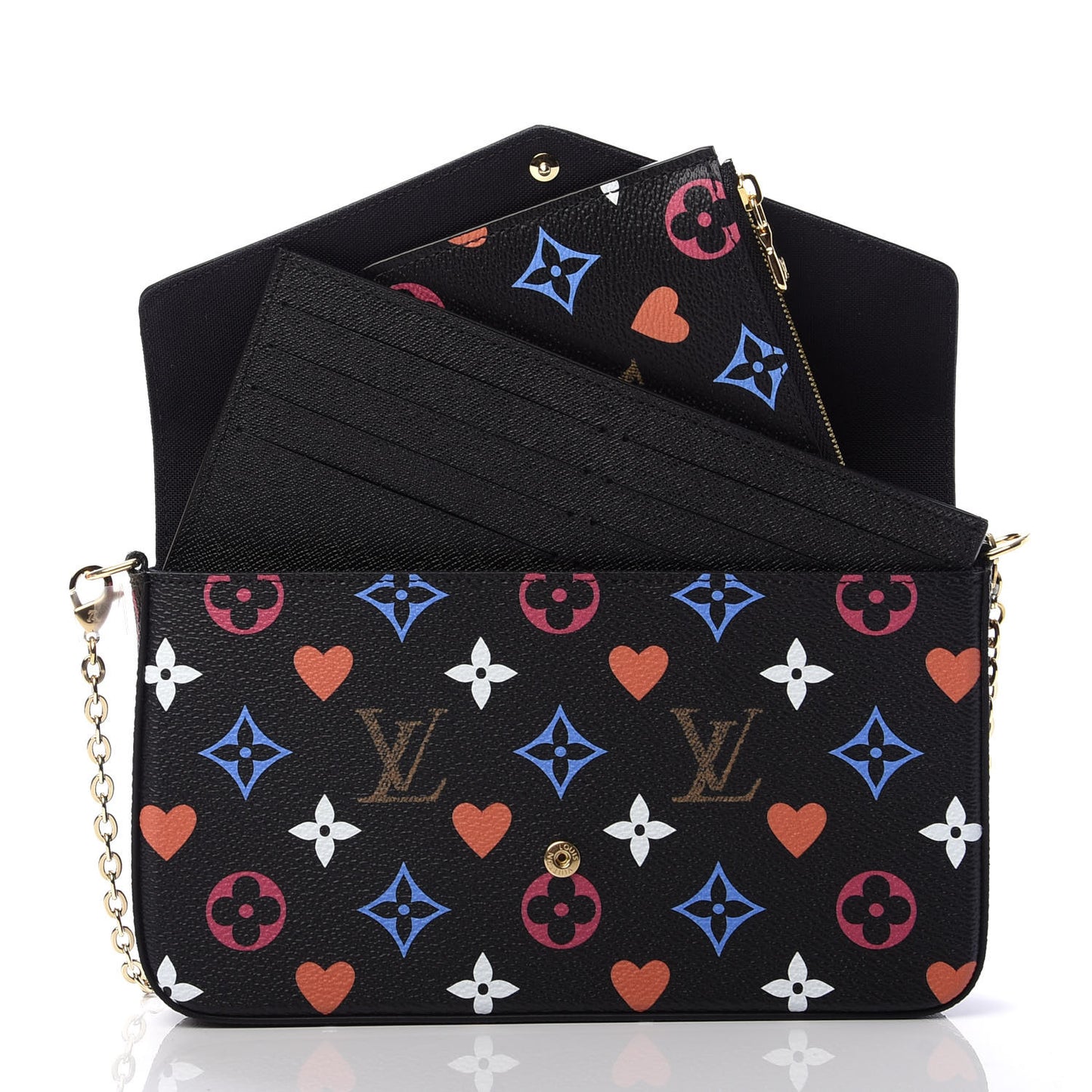 Game On Felicie Chain Wallet Black