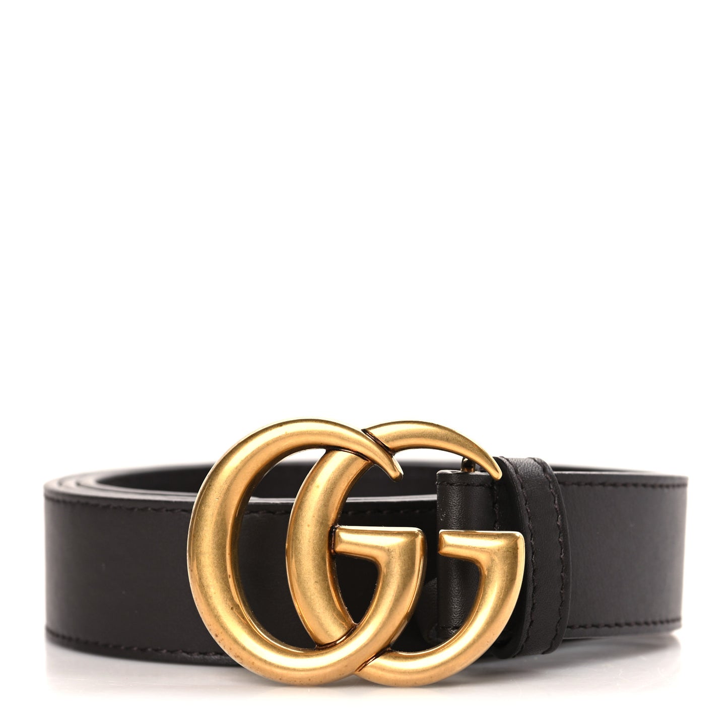 Moon Calfskin Double G 30mm Belt 85 34 Dark Cocoa