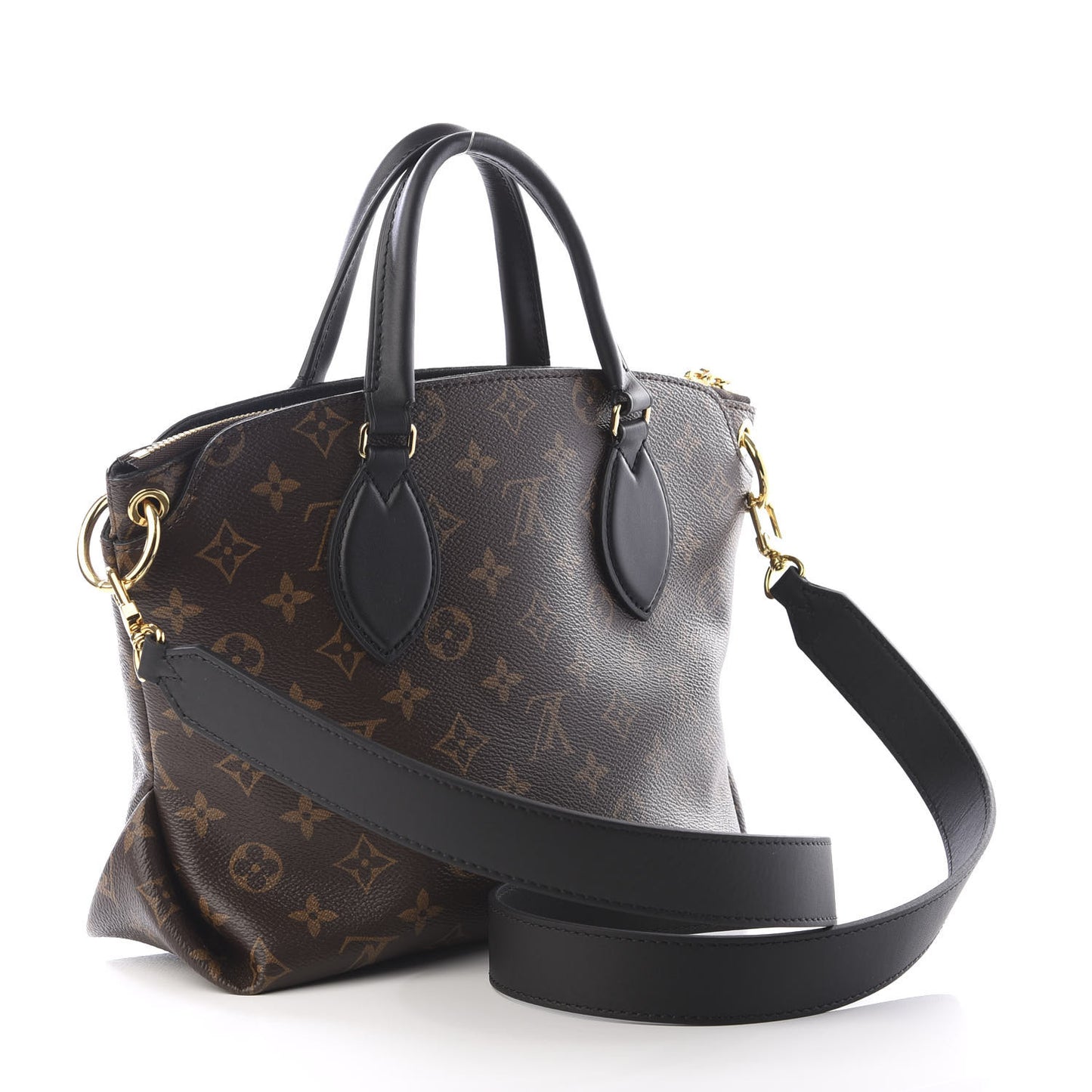 Monogram Flower Zipped Tote PM Black