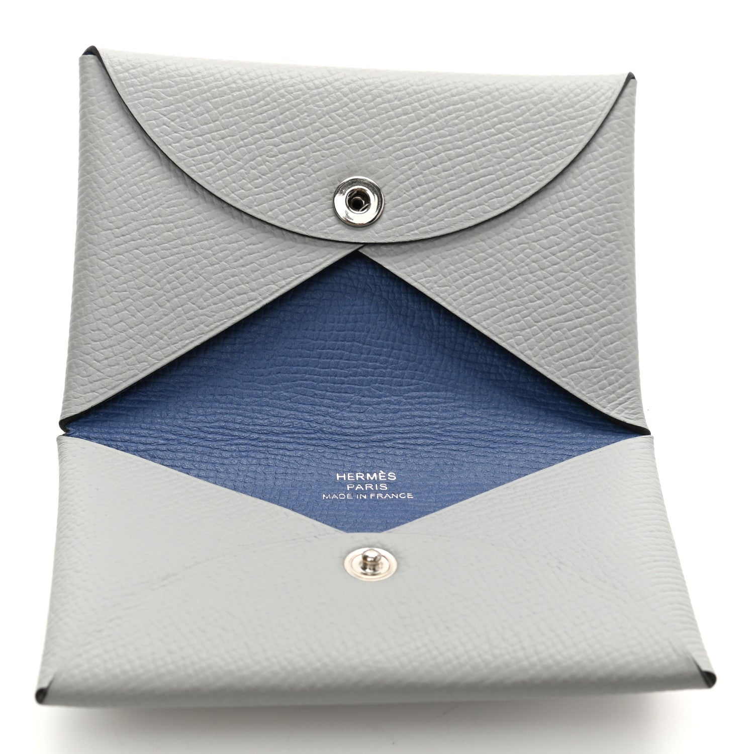 Hermes Epsom Verso Calvi Card Case Bleu Glacier Bleu Brighton 5 of 8
