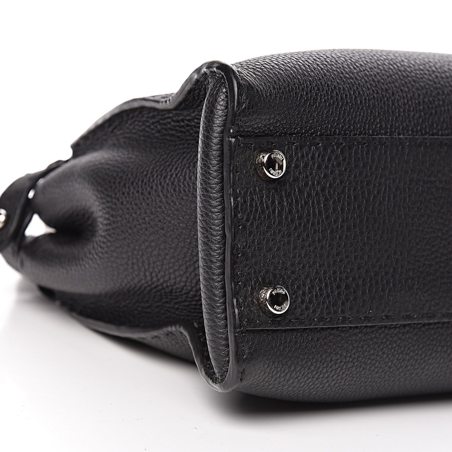 Cuoio Romano Selleria Bi-Color Medium Peekaboo Iconic Satchel Black Mou