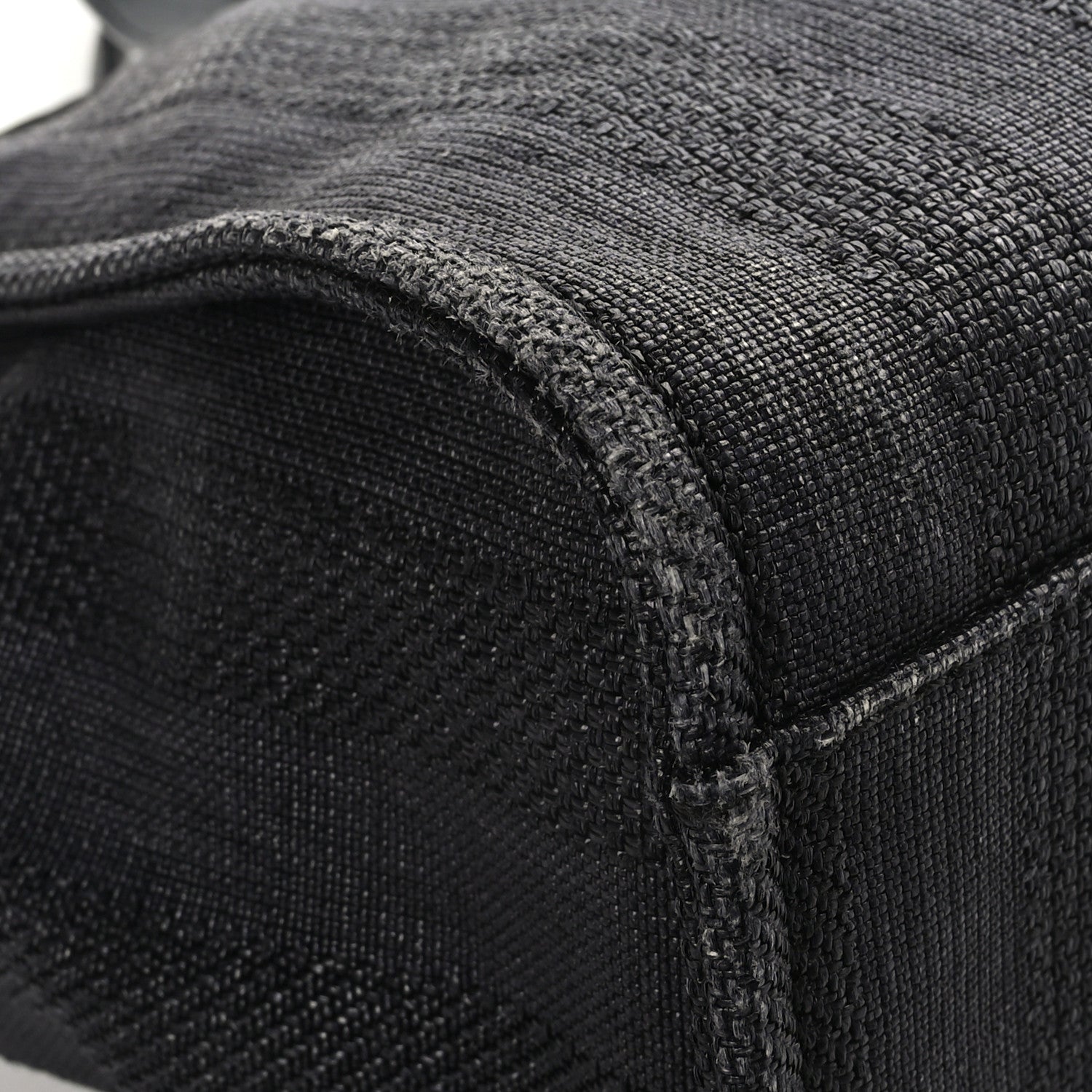 Chanel Mixed Fibers Calfskin Striped Medium Deauville Tote Black 8 of 11
