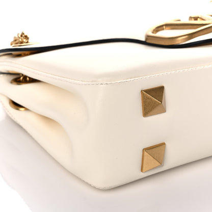 Valentino Garavani Nappa Stud Sign Shoulder Bag Ivory 7 of 10
