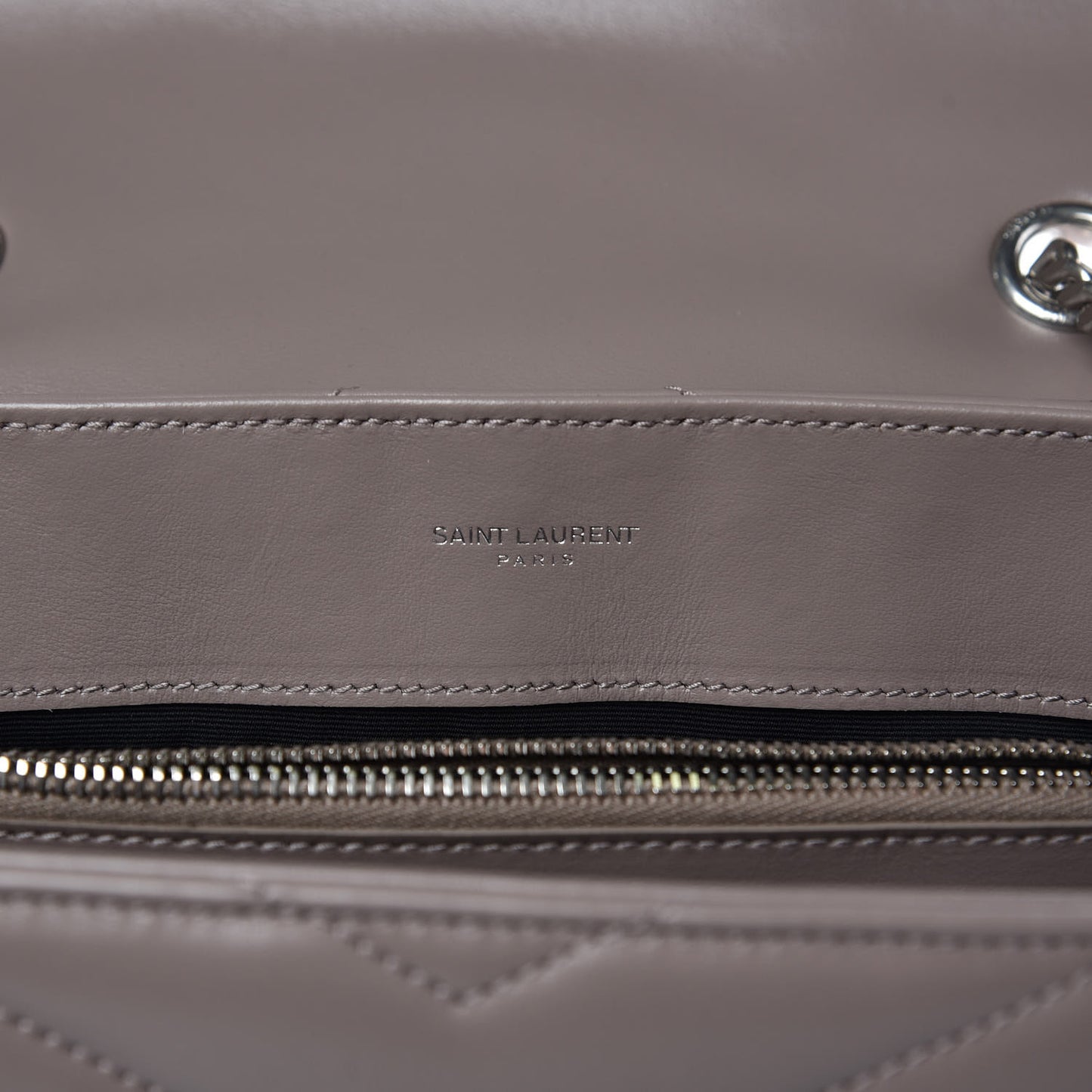 Calfskin Y Quilted Monogram Medium Loulou Chain Satchel Mink