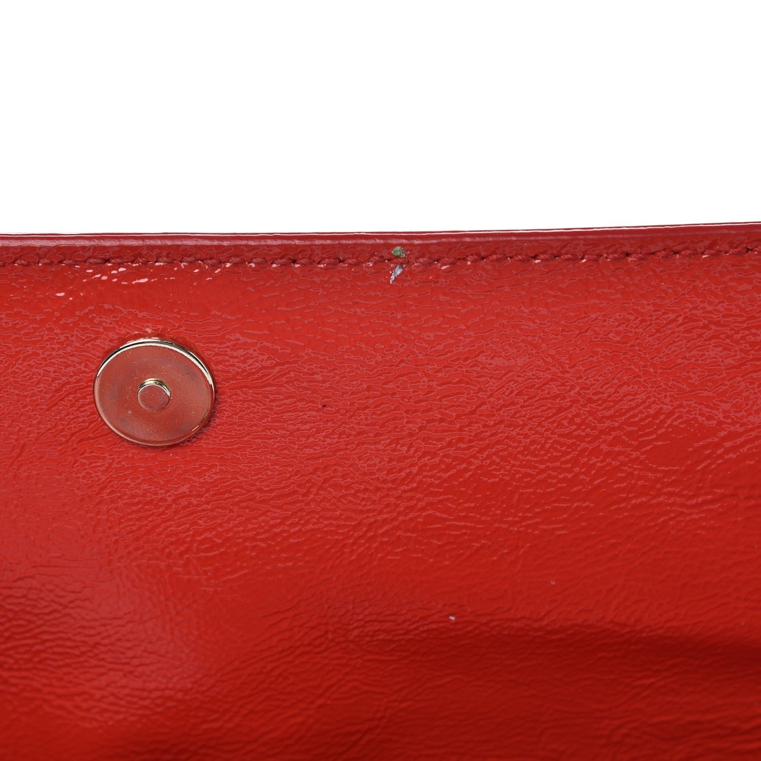 Saint Laurent Textured Patent Small Belle De Jour Clutch Red 9 of 10
