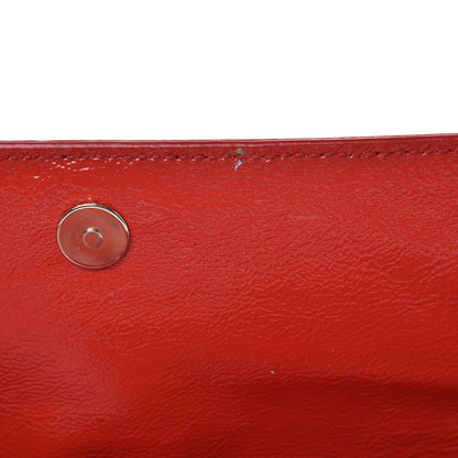 Saint Laurent Textured Patent Small Belle De Jour Clutch Red 9 of 10