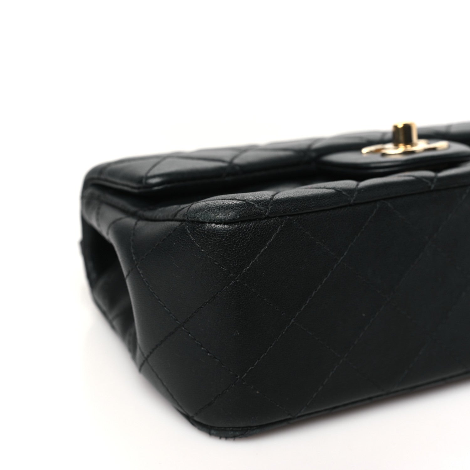 Chanel Lambskin Quilted Mini Rectangular Flap Black 9 of 13