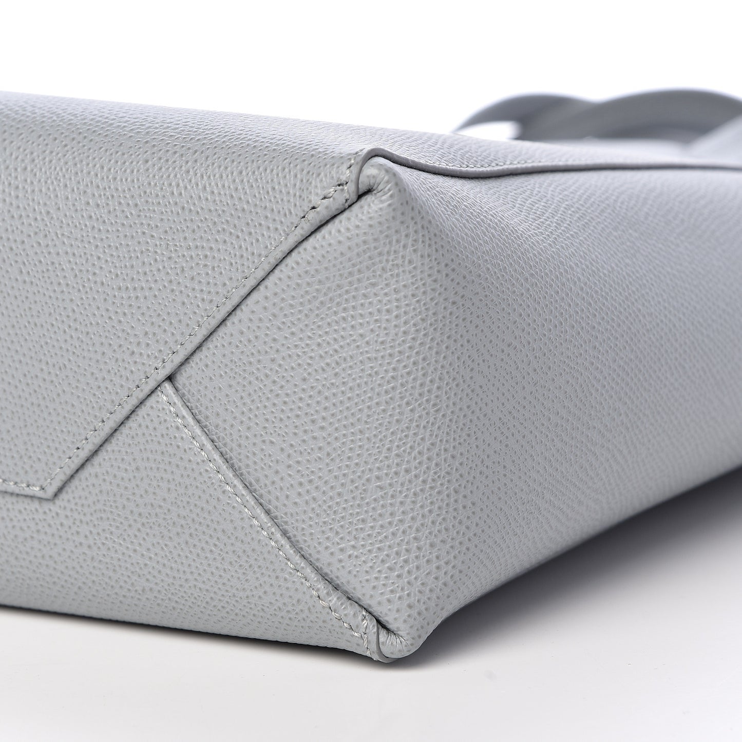 Grained Calfskin Small Vertical Cabas Mineral