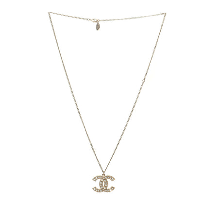Chanel Pearl CC Pendant Necklace Gold 3 of 6