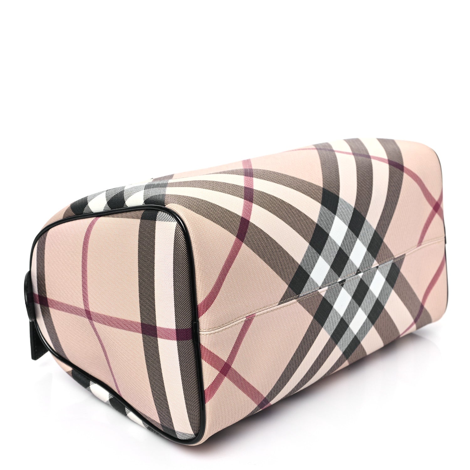 Burberry Supernova Check Patent Small Chester Bowling Bag Black 4 of 11