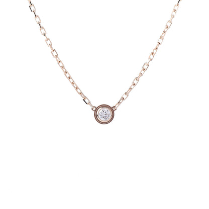 Cartier 18K Pink Gold Diamond SM D'Amour Pendant Necklace 4 of 7