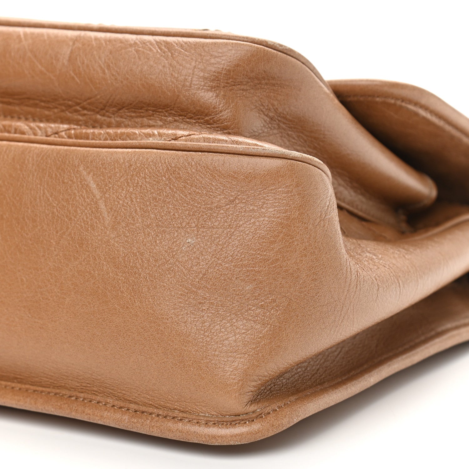 Saint Laurent Crinkled Calfskin Matelasse Monogram Medium Niki Chain Satchel Caramel 9 of 9