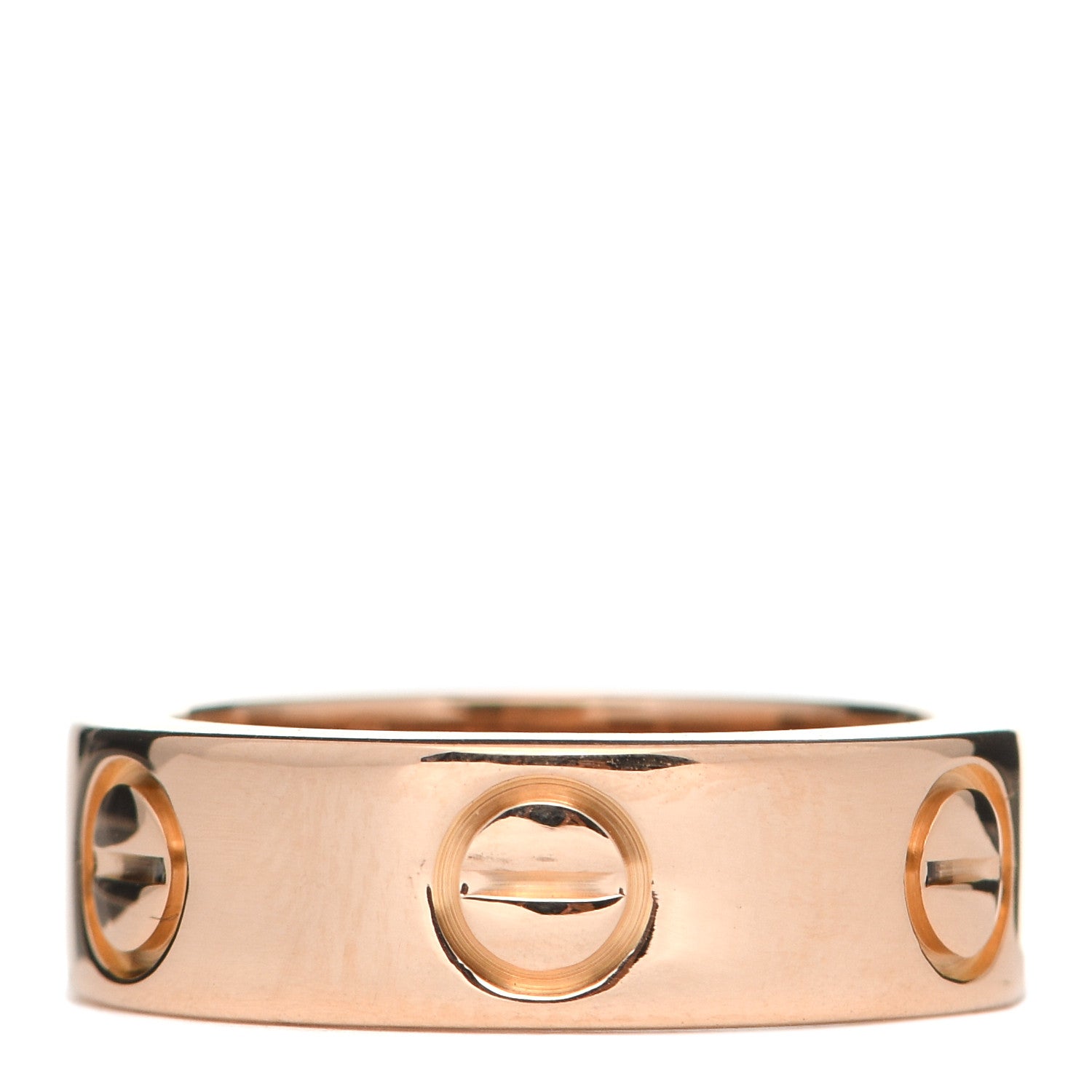 Cartier 18K Pink Gold Pink Sapphire 5.5mm LOVE Ring 46 3.75 3 of 4