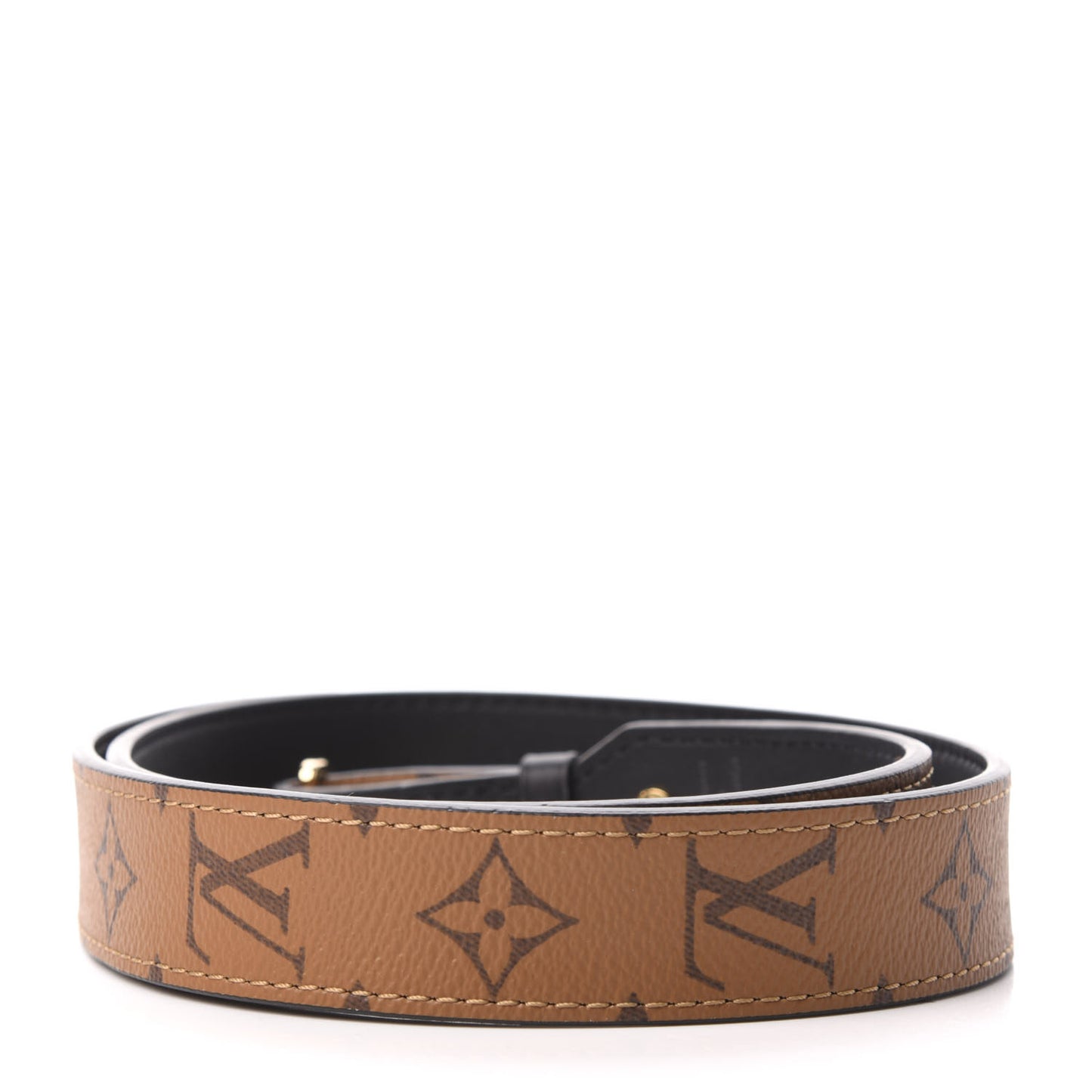 Reverse Monogram Bandouliere Shoulder Strap XL Black