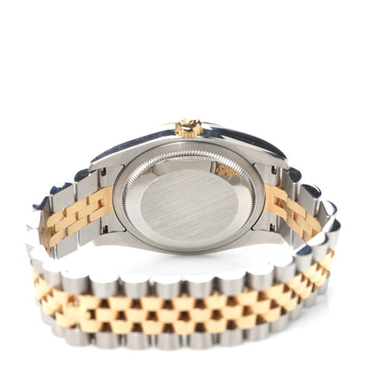 Rolex Stainless Steel 18K Yellow Gold 36mm Oyster Perpetual Datejust Watch White Roman 116233 3 of 5